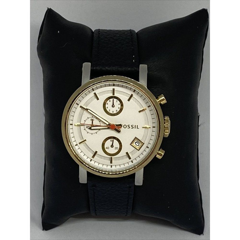 Fossil ES3615 Women's Black Leather Analog Dial Qu